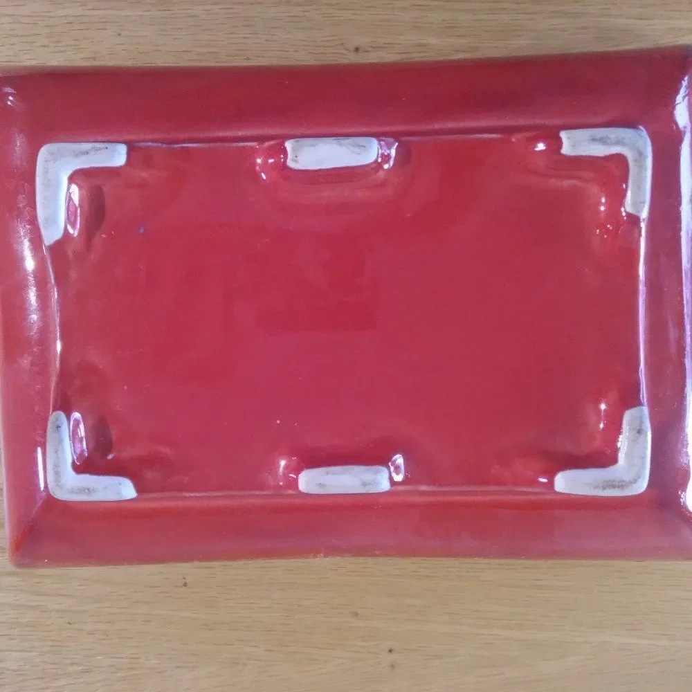 Vintage MCM Drip Pottery Ceramic Ashtray Trinket Tray